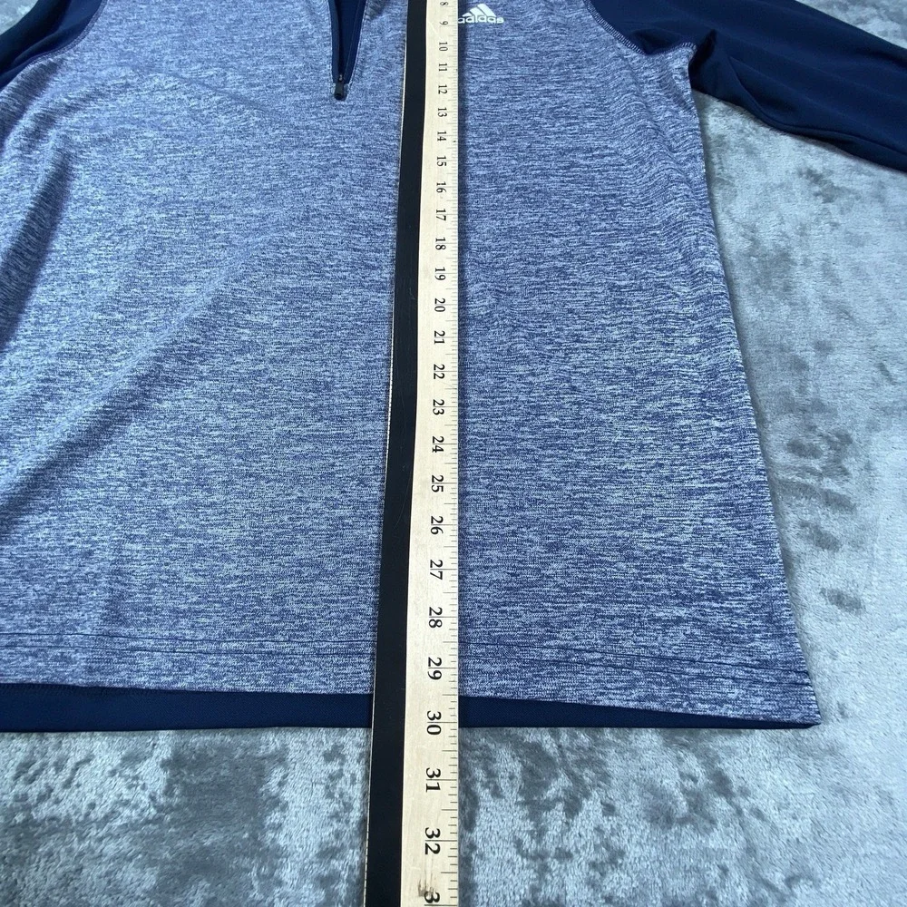 Adidas Golf Polo Shirt Mens Large Gray Long Sleeve Performance Three Stripes Gym